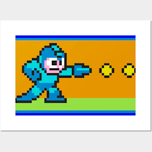 Megaman shoot Posters and Art